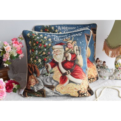 Santa Claus Christmas tapestry pillowcase Inactive