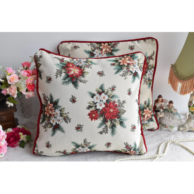 Christmas decorations tapestry cushion cover