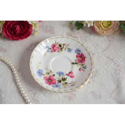 Flowers of the month August Royal Albert saucer