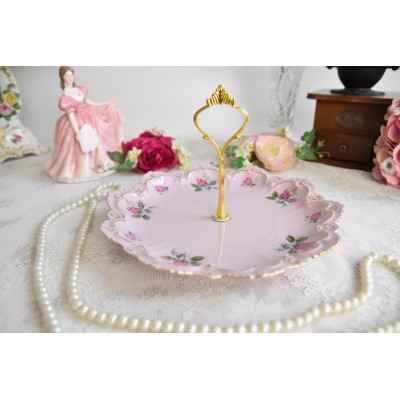 Pink porcelain cake stander