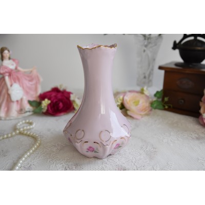 Vintage pink porcelain vase